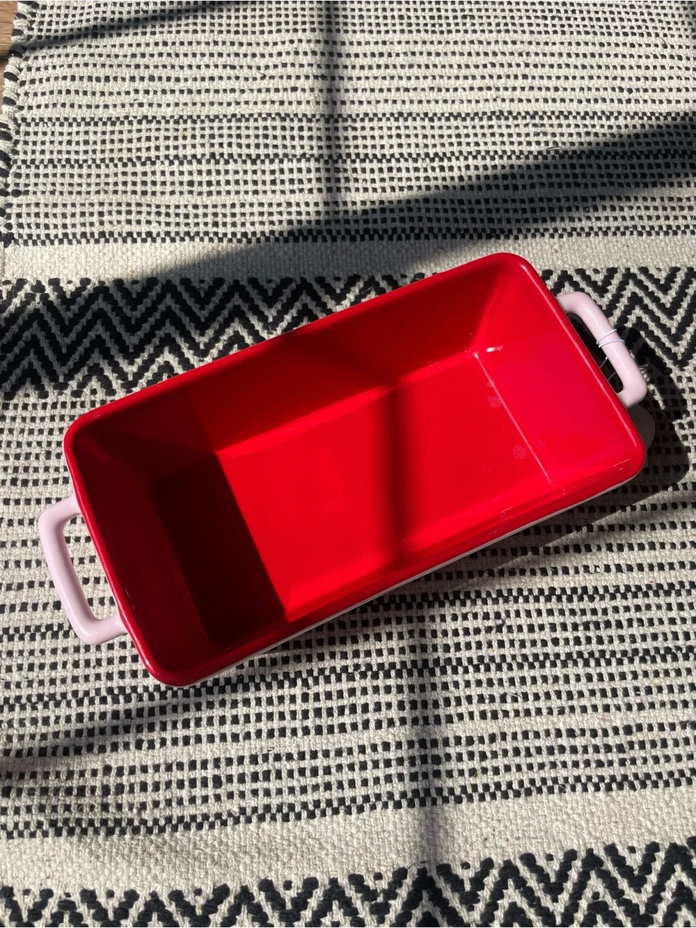 Cherry heart ceramic loaf pan